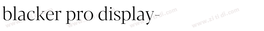 blacker pro display字体转换 blacker pro display字体转换